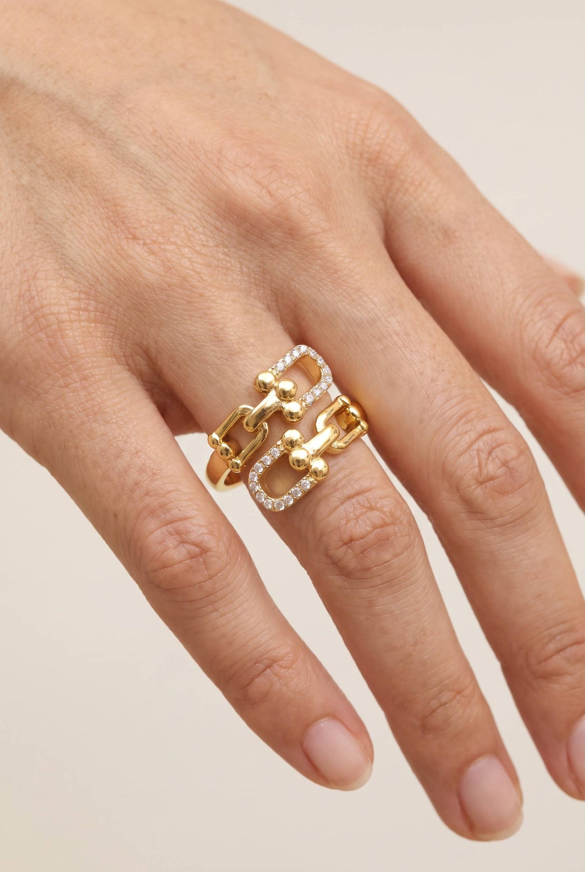 Bague ajustable Chloé – Dorée