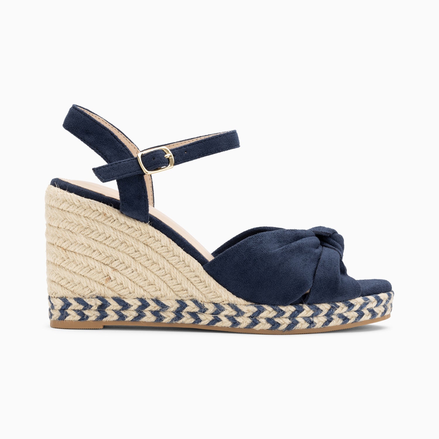 Sandales compensées nouées Georgina marines