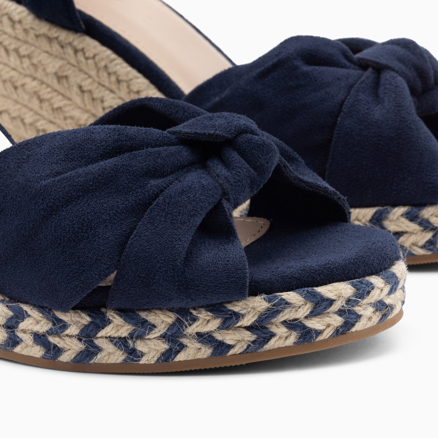 Sandales compensées nouées Georgina marines