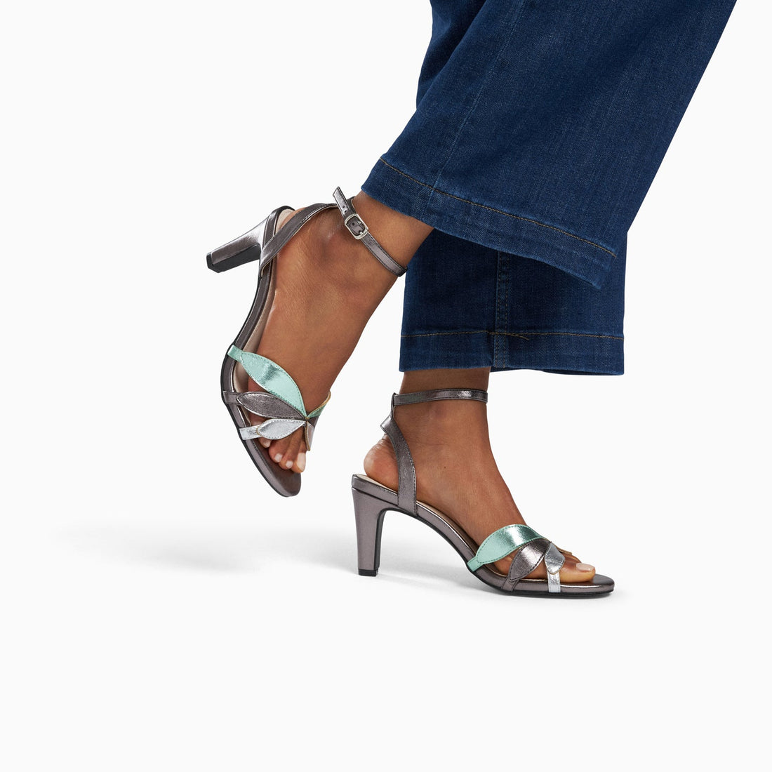 Sandales à talon Aveline multicolores