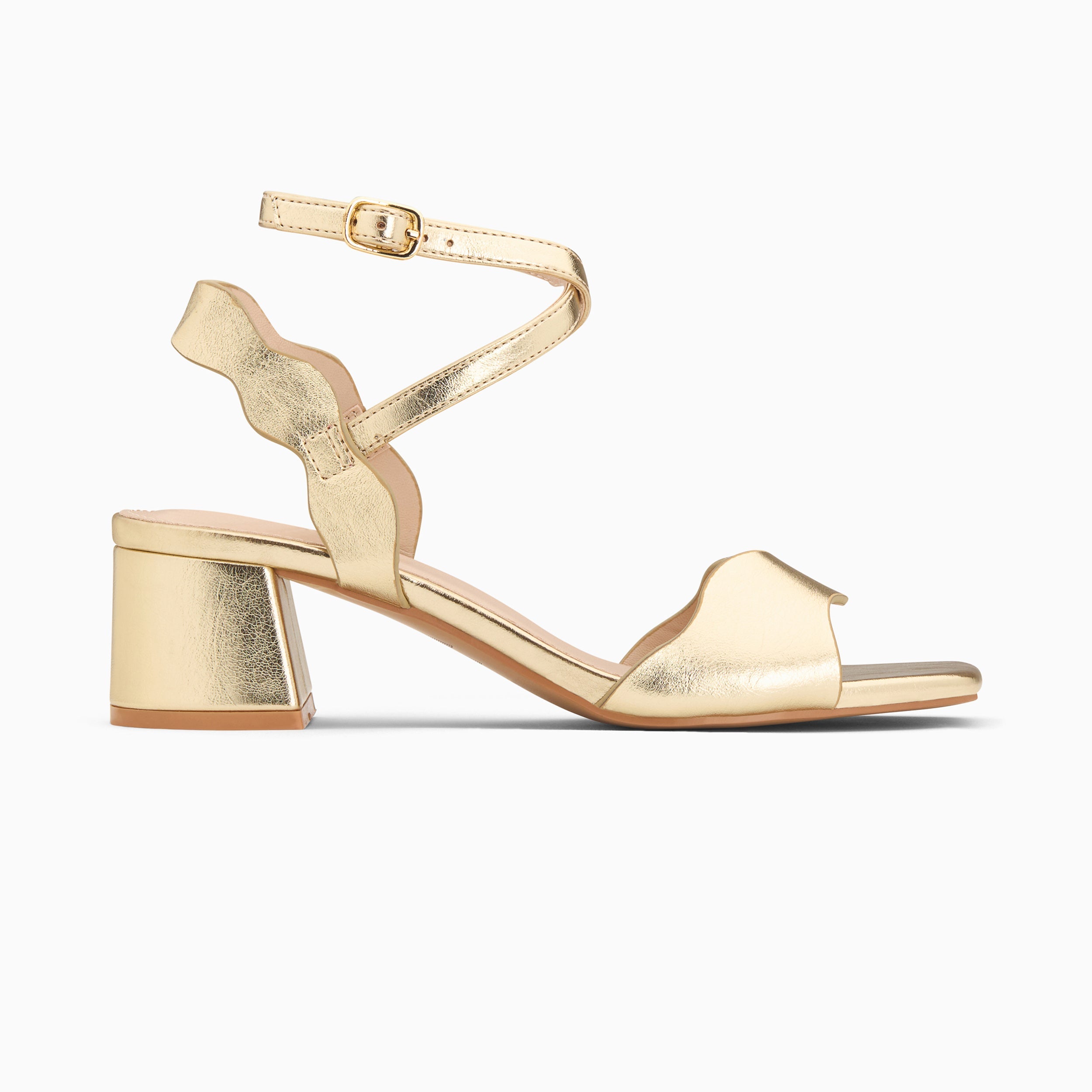 Sandales à talon Melodie or à brides