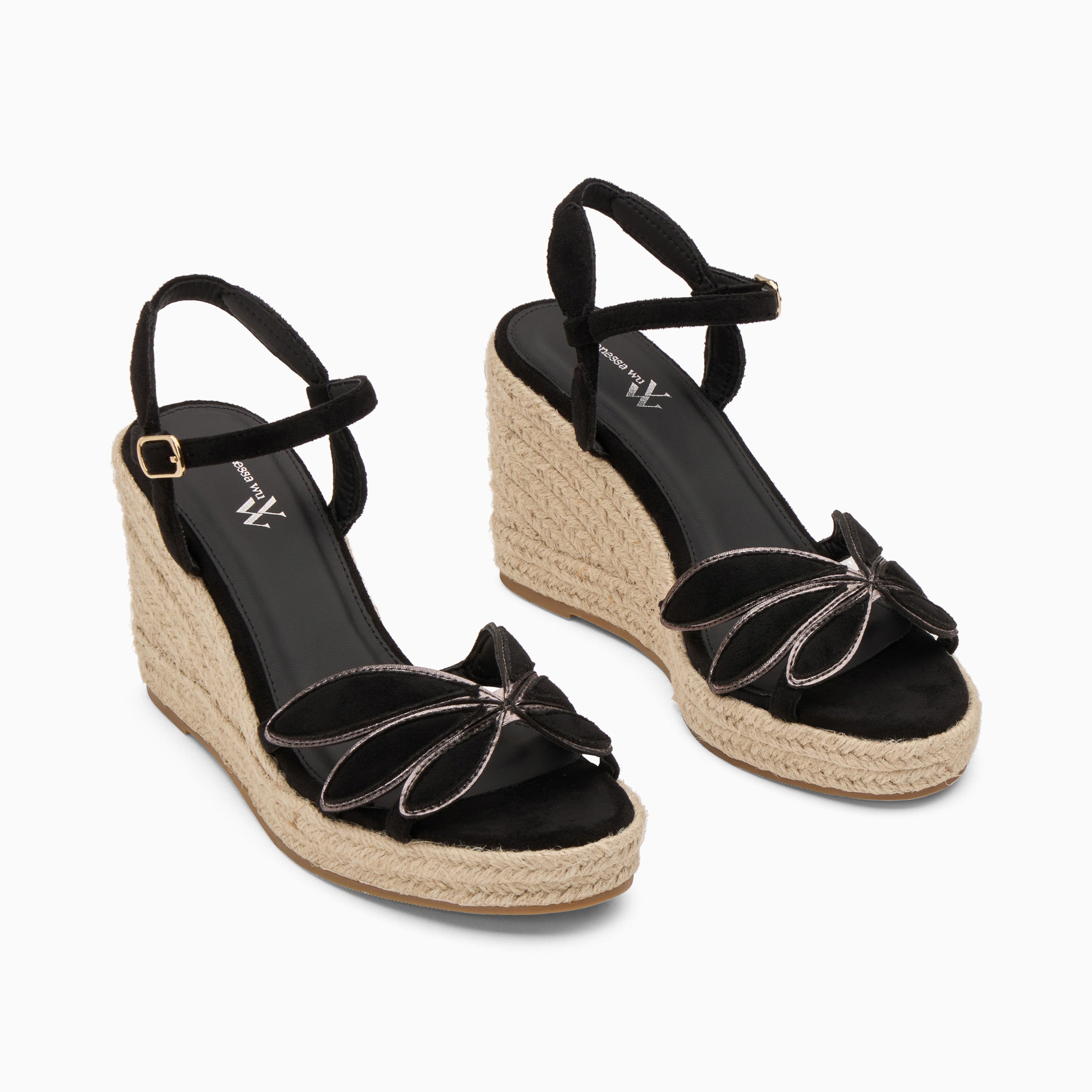 Sandales compensées Lenaëlle noires