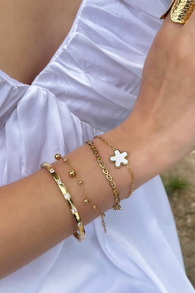 Bracelet jonc Stella – Doré