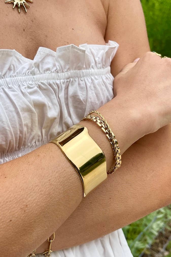 Bracelet jonc Lou – Doré