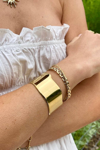 Bracelet jonc Lou – Doré